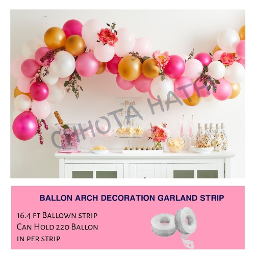 Balloon arch strip with glue drops combo
